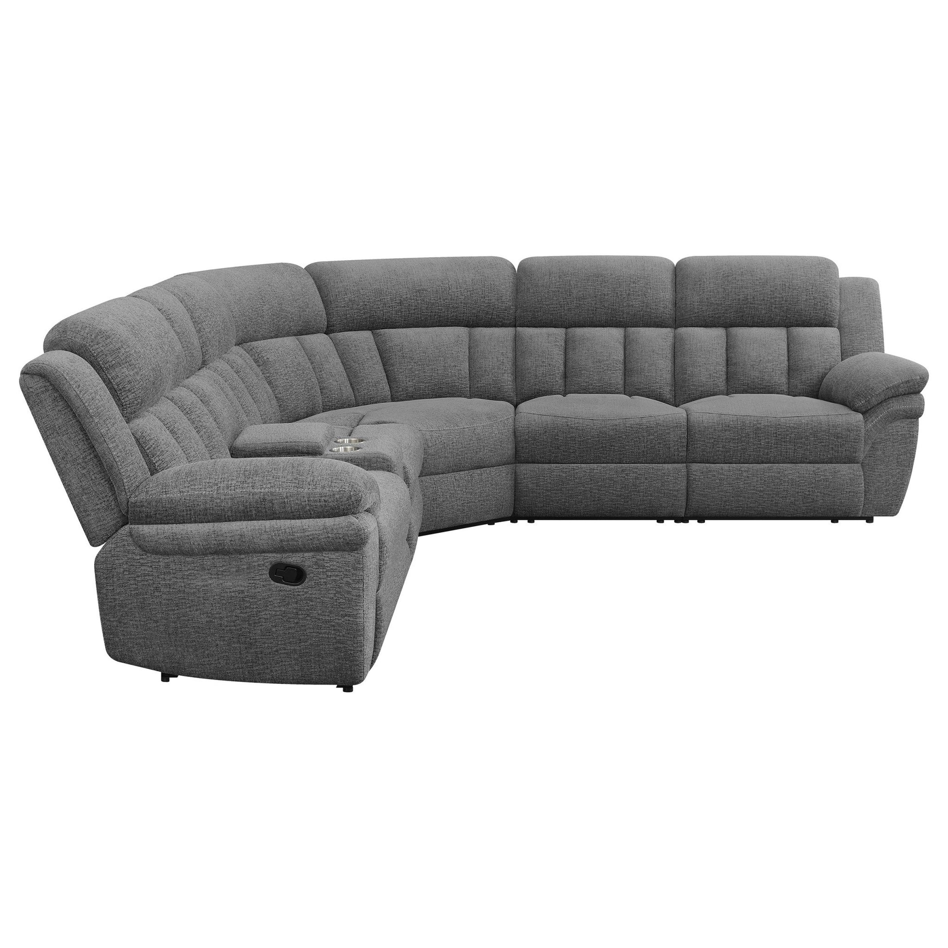 Bahrain 6 - piece Modular Reclining Sectional Sofa Charcoal - Sonoma Home Furniture