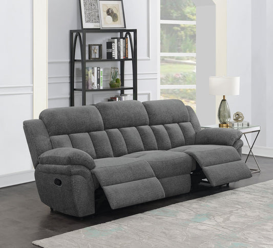 Bahrain Upholstered Motion Sofa Charcoal - Sonoma Home Furniture