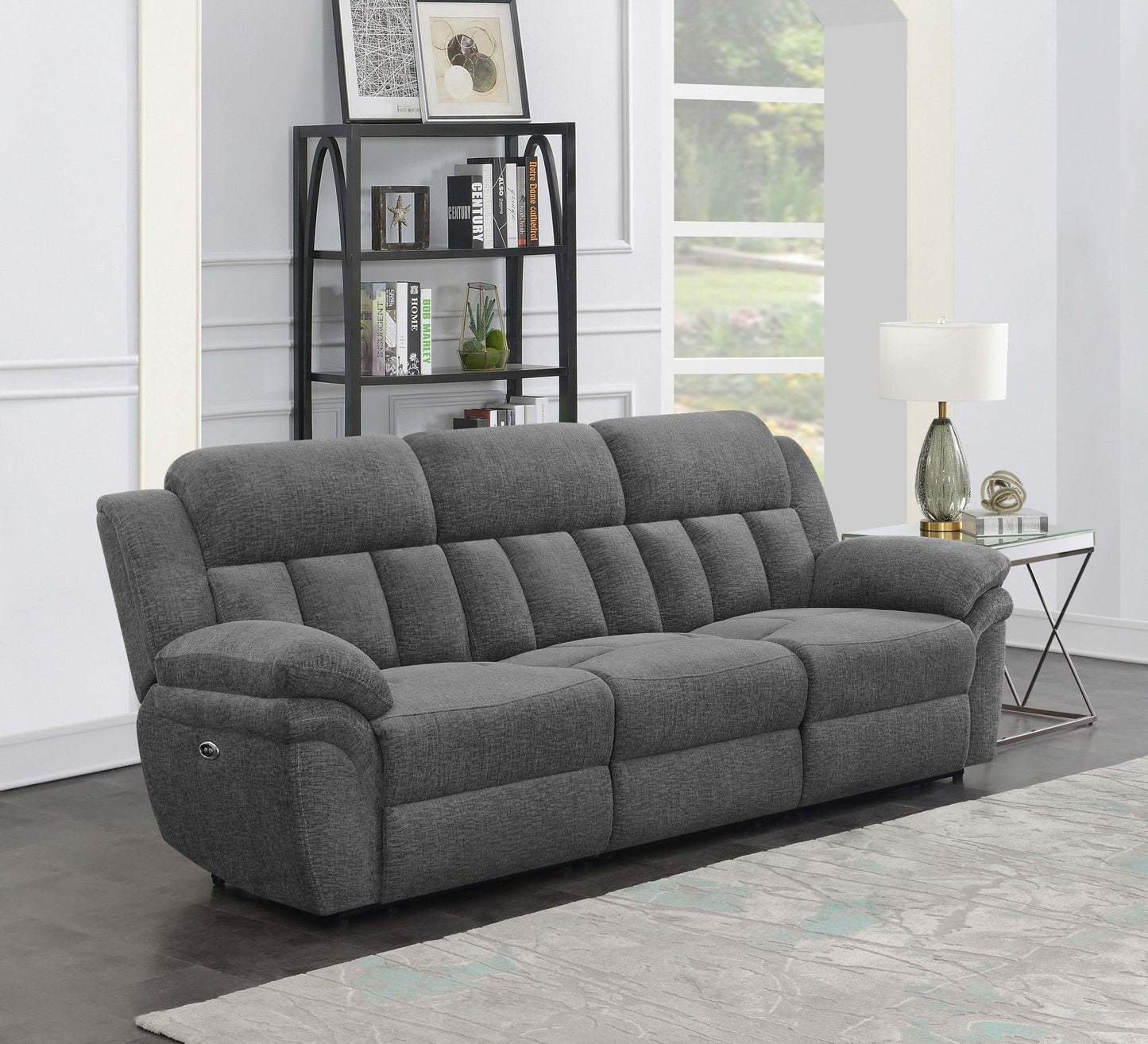 Bahrain Upholstered Power Sofa Charcoal - Sonoma Home Furniture