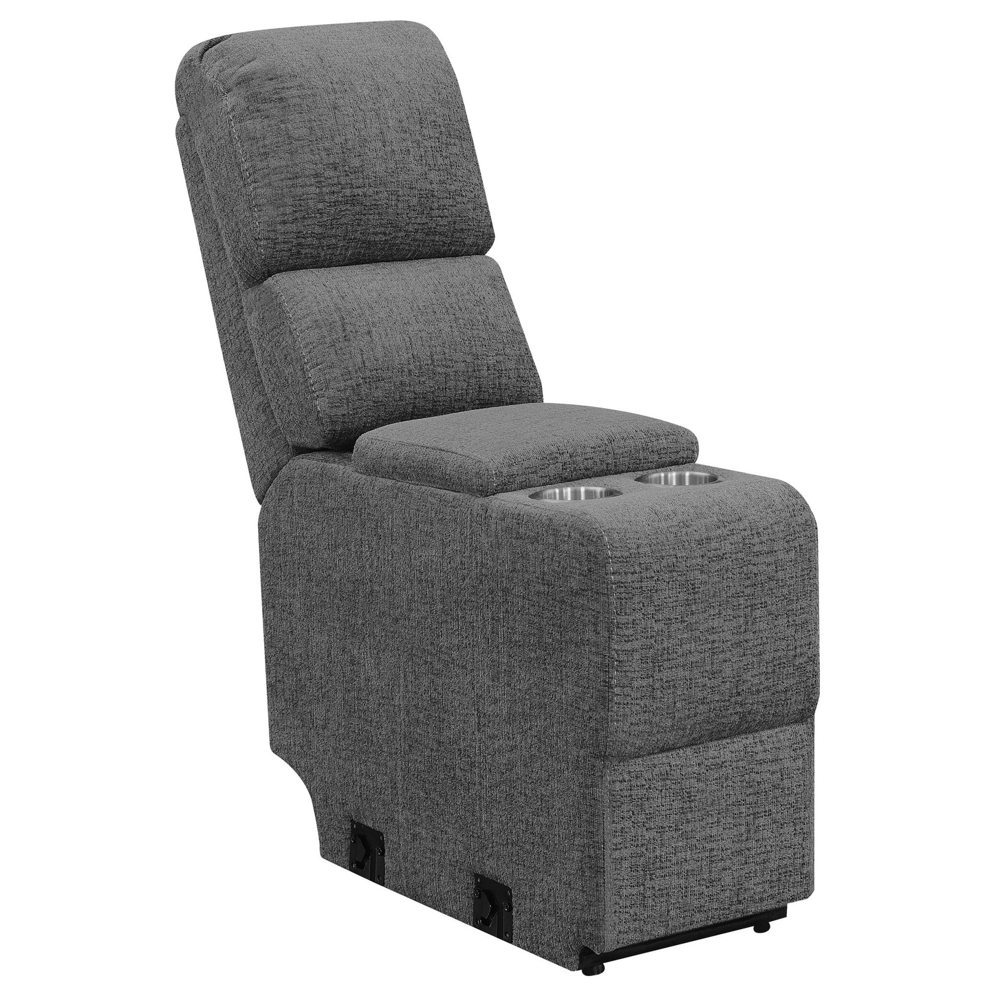 Bahrain 5 - piece Upholstered Home Theater Seating Charcoal - Sonoma Home Furniture