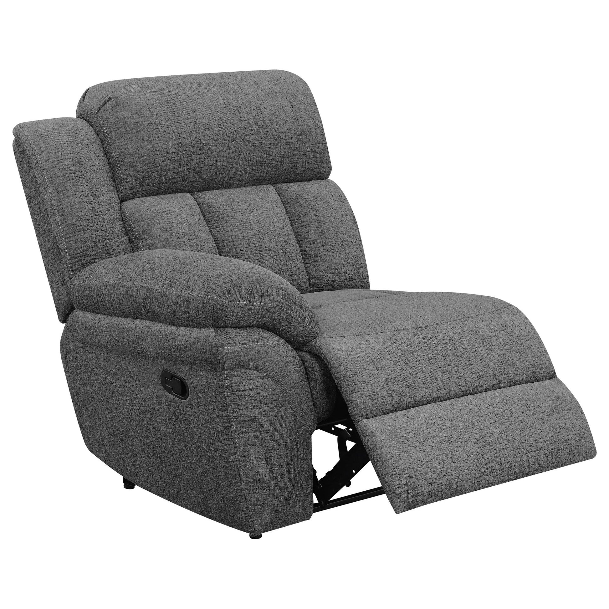 Bahrain Upholstered Motion Loveseat Charcoal - Sonoma Home Furniture