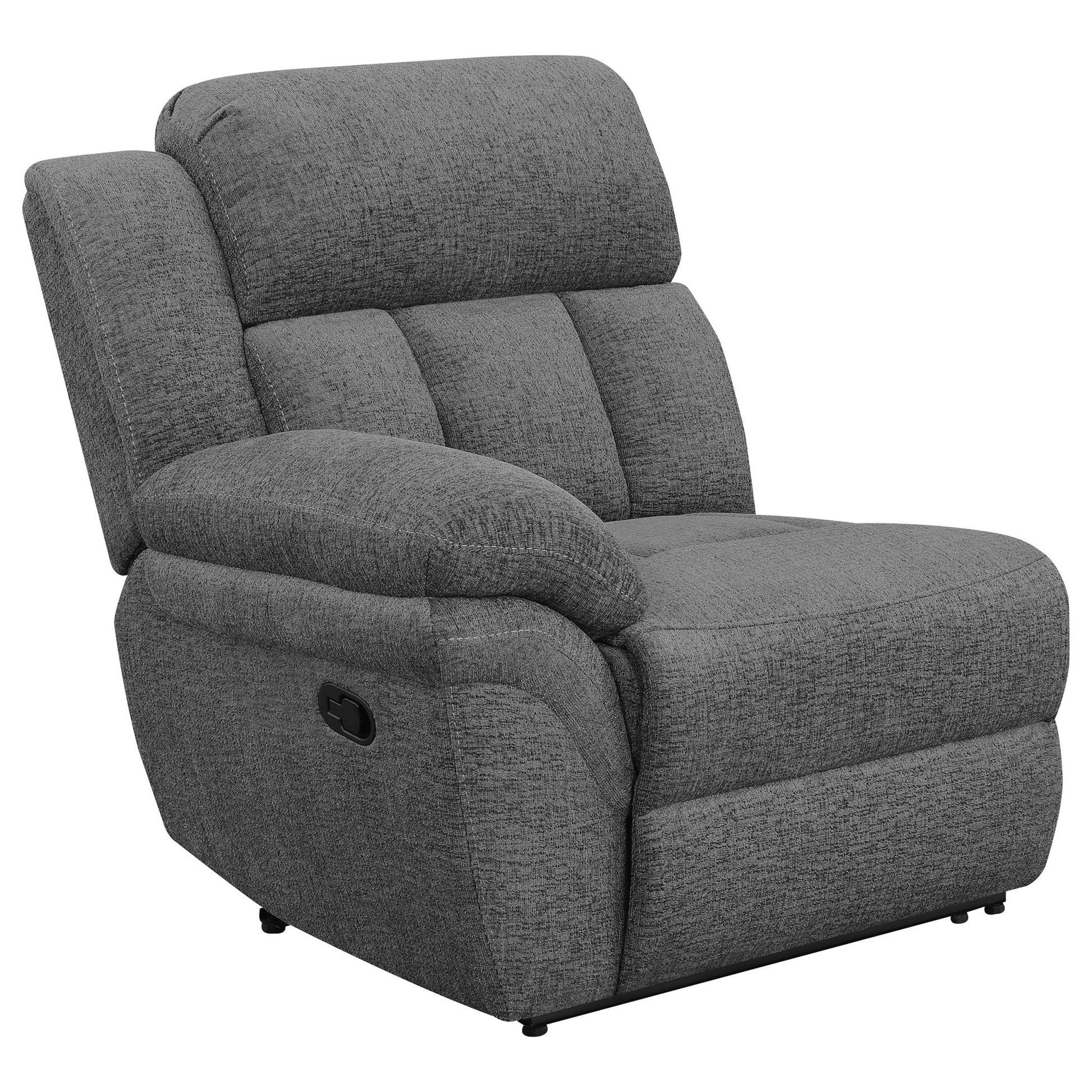 Bahrain Upholstered Motion Loveseat Charcoal - Sonoma Home Furniture