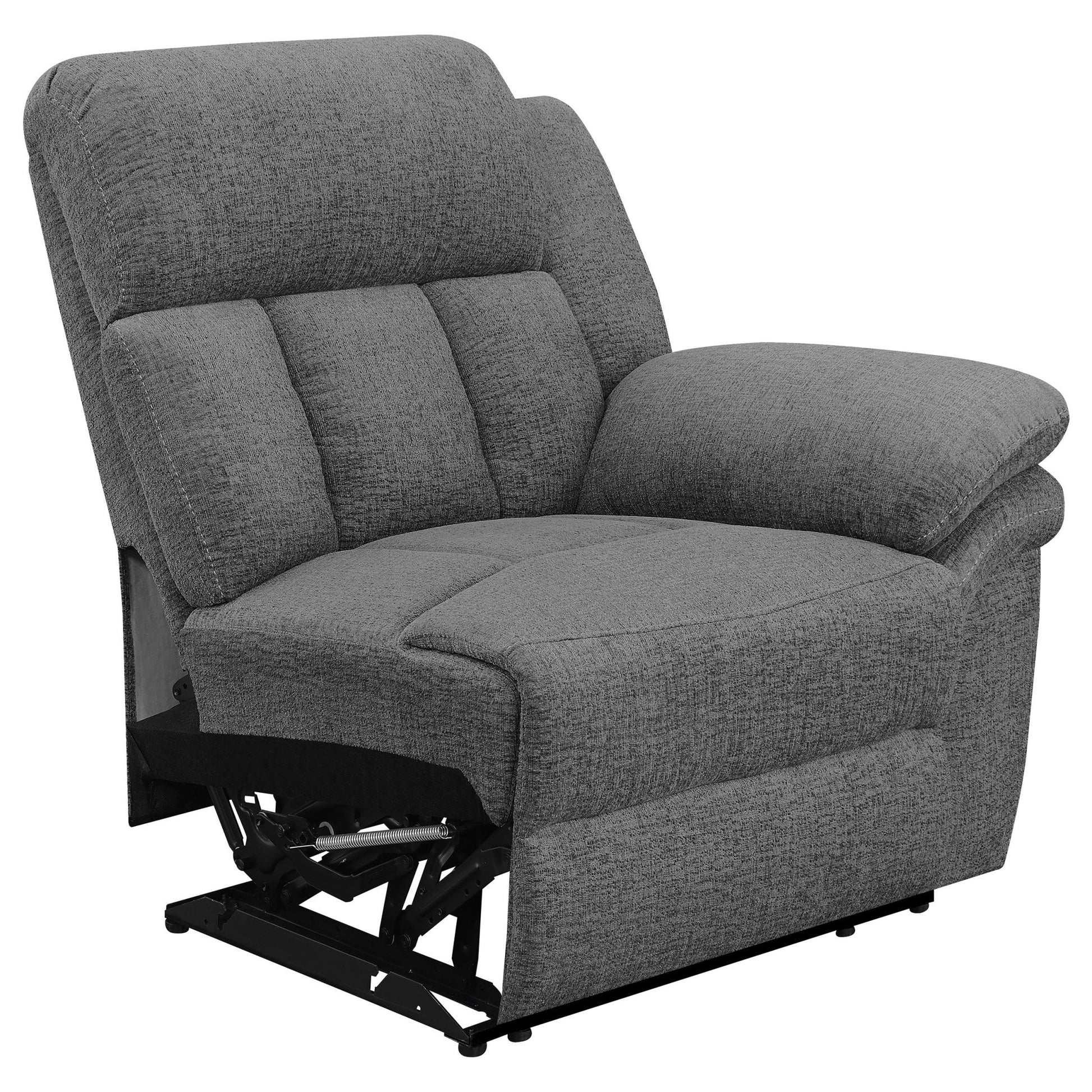 Bahrain Upholstered Motion Loveseat Charcoal - Sonoma Home Furniture