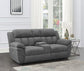 Bahrain Upholstered Power Loveseat Charcoal - Sonoma Home Furniture