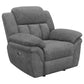 Bahrain Upholstered Power Glider Recliner Charcoal - Sonoma Home Furniture