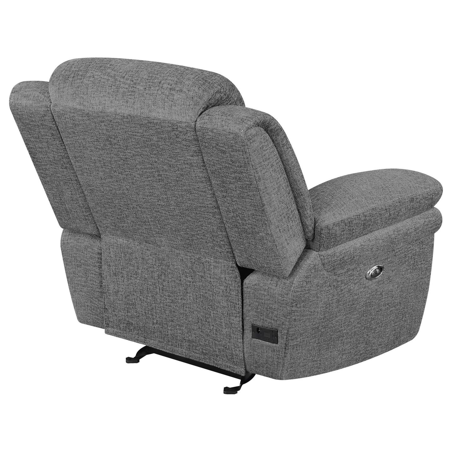 Bahrain Upholstered Power Glider Recliner Charcoal - Sonoma Home Furniture