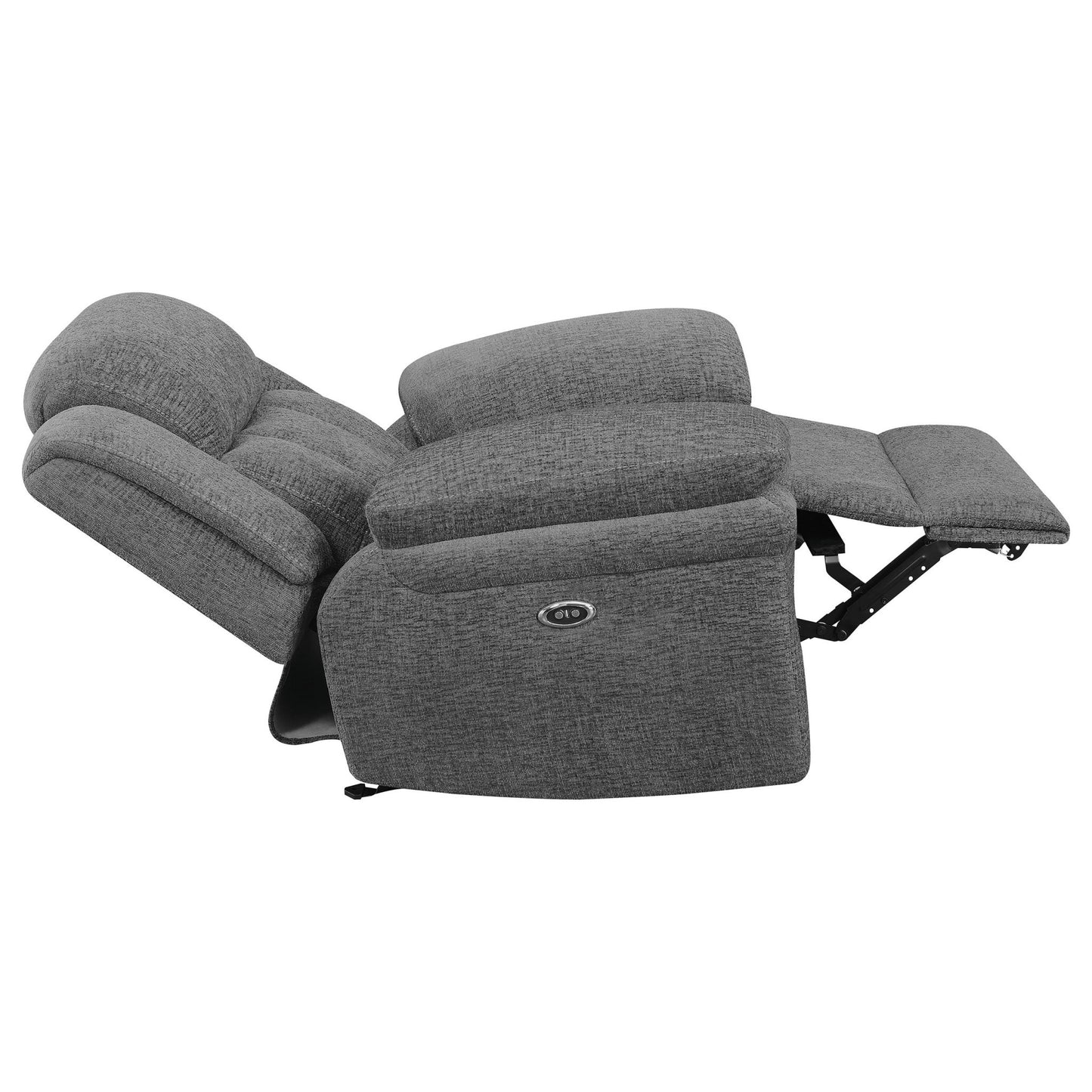 Bahrain Upholstered Power Glider Recliner Charcoal - Sonoma Home Furniture