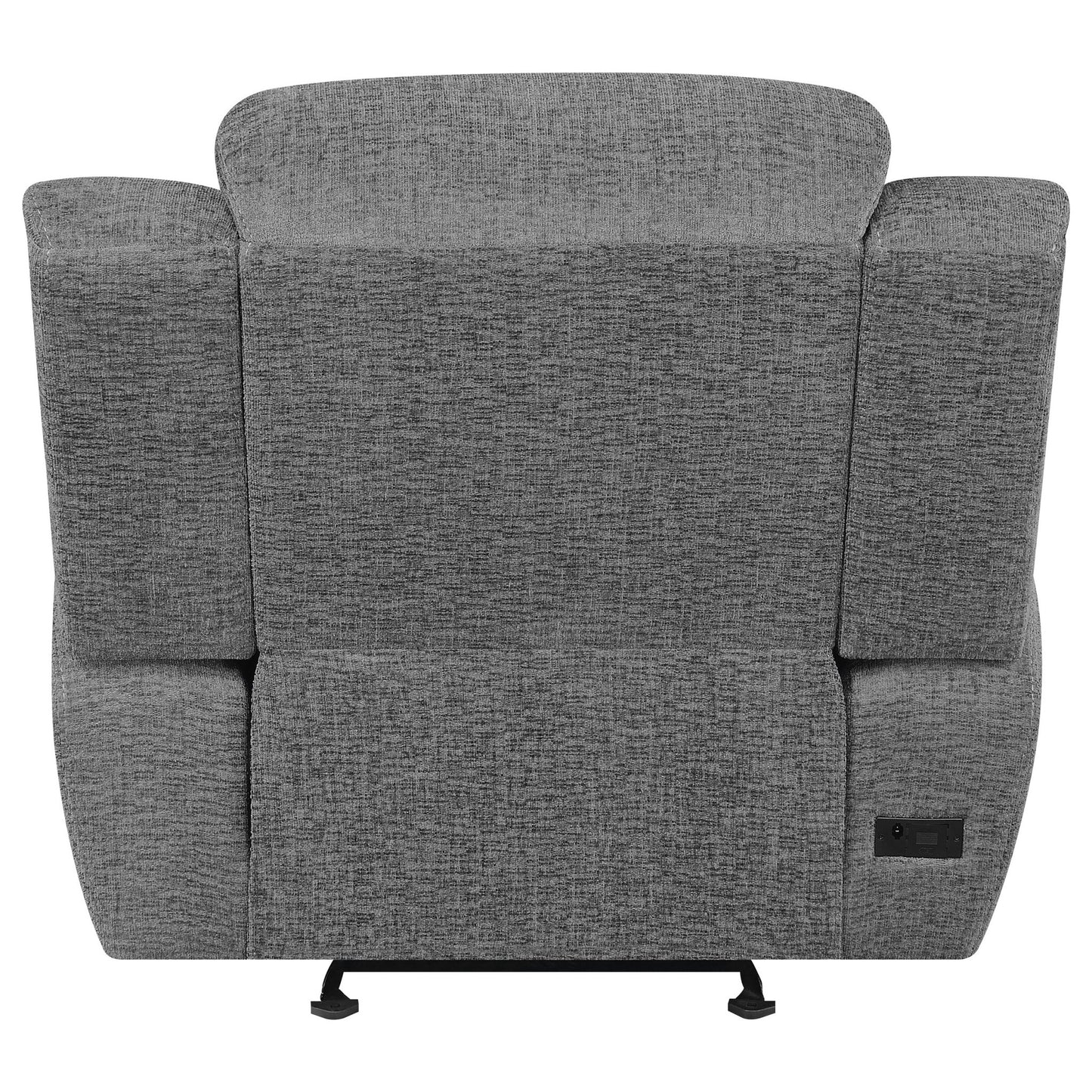 Bahrain Upholstered Power Glider Recliner Charcoal - Sonoma Home Furniture