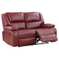 Camila 3-piece Upholstered Reclining Sofa Set Red