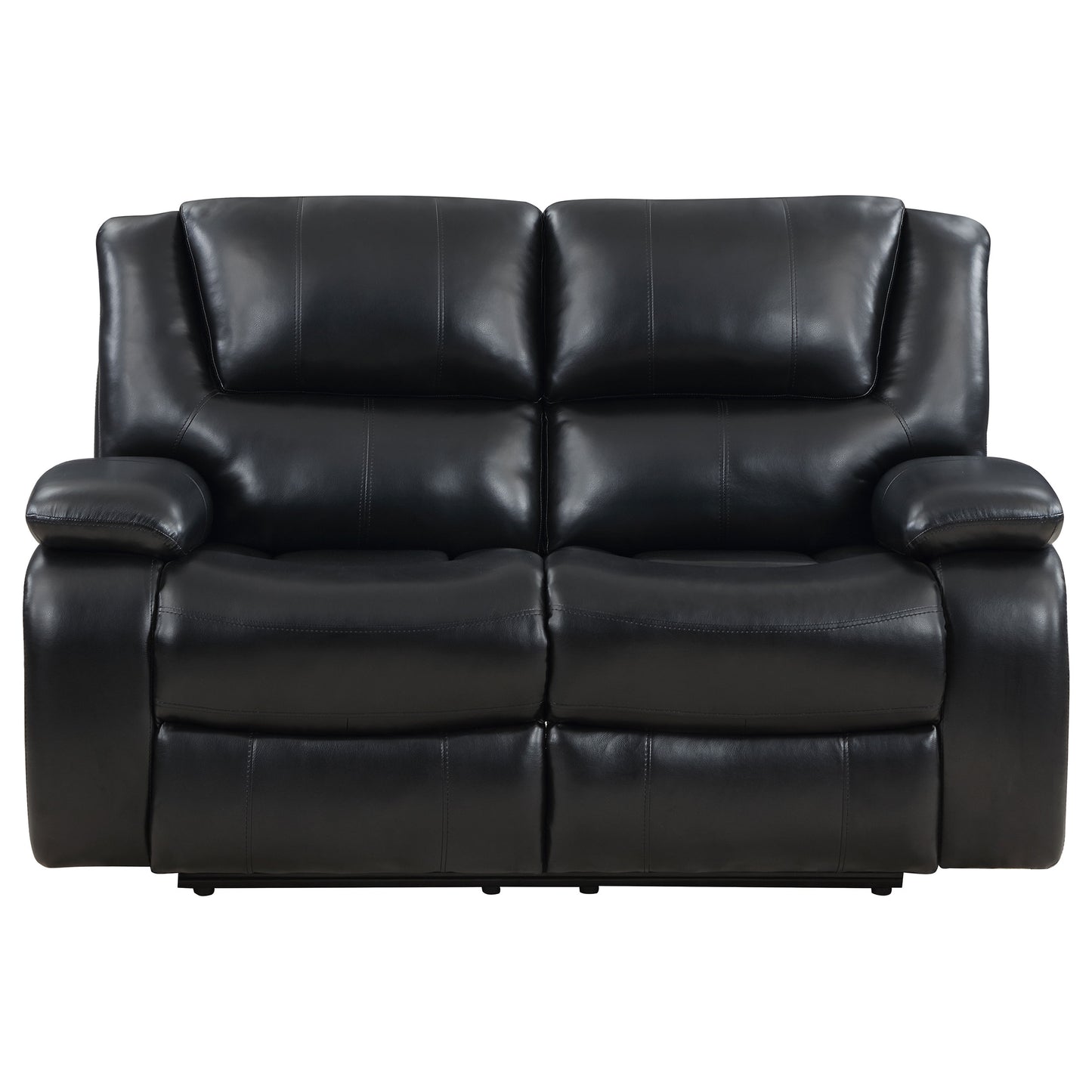 Camila 2-piece Upholstered Motion Reclining Sofa Set Black