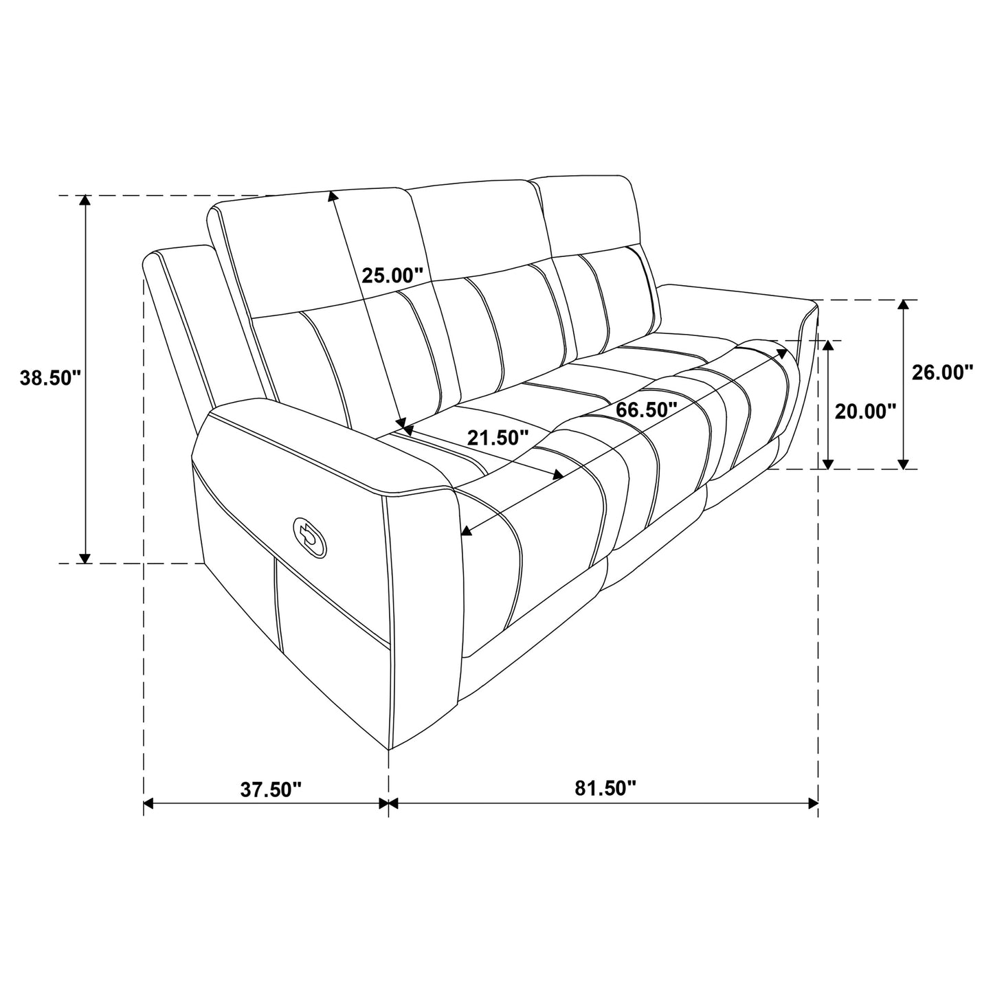 Brentwood Upholstered Motion Reclining Sofa Taupe