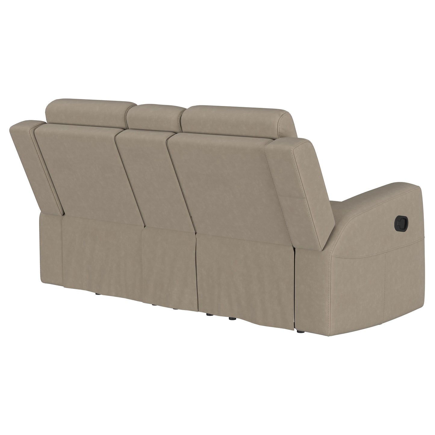 Brentwood Upholstered Motion Reclining Loveseat Taupe