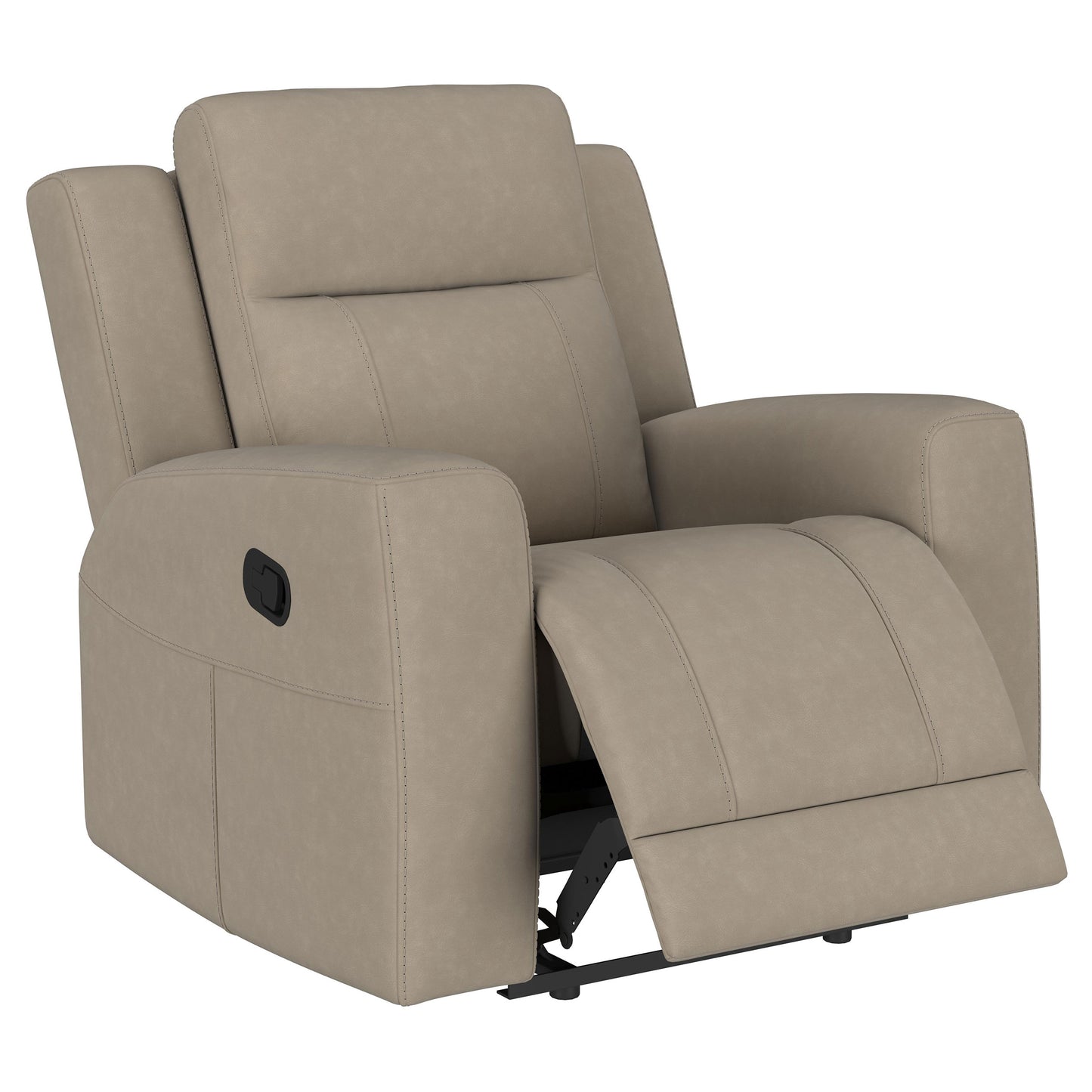 Brentwood 3-piece Upholstered Reclining Sofa Set Taupe