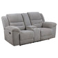 Gilson 2-piece Chenille Upholstered Reclining Sofa Set Grey