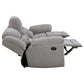 Gilson 3-piece Chenille Upholstered Reclining Sofa Set Grey