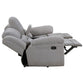 Gilson 3-piece Chenille Upholstered Reclining Sofa Set Grey