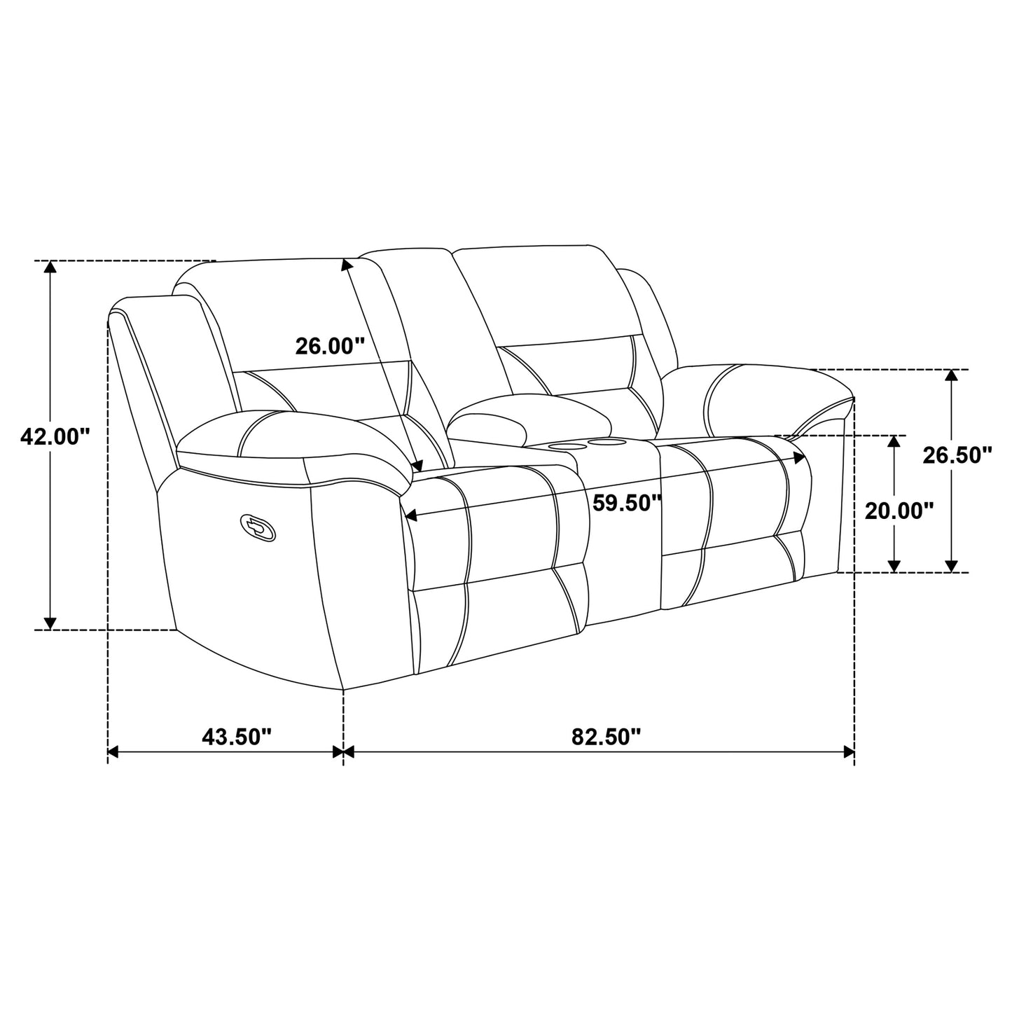 Gilson 3-piece Chenille Upholstered Reclining Sofa Set Grey